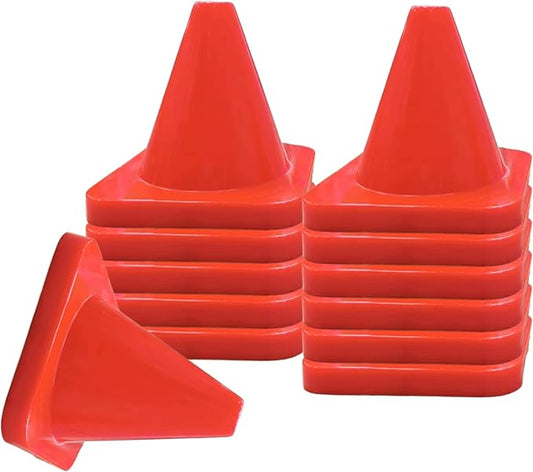 6in/9in/12in/28in Heavy Duty Agility Training Cones for Sports & Kids Coaching, Field Markers for Motorcycle, Bikes, Traffic, Basketball, Soccer Drills, Durable, Multipurpose, Adjustable