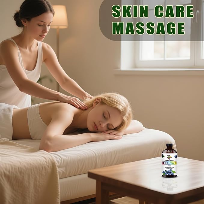 Blueberry Essential Oil (4 oz/120 ml) — Blueberry Oils for Aromatherapy, diffusers, humidifiers, Home fragrances, DIY Skincare, soap Making, DIY Candle Making, Relaxation, Yoga, and Meditation