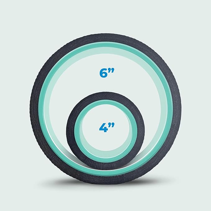 Chirp Wheel+ Foam Roller for Back Pain Relief, Muscle Therapy, and Deep Tissue Massage 4 and 6 Inch