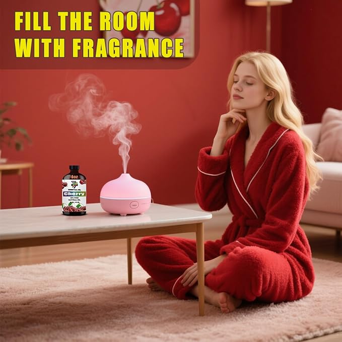 Cherry Essential Oil (4 oz / 120 ml) – Cherry Oils for diffusers, humidifiers, Home Baths, Cleaning Products, Yoga, DIY Soaps and DIY Scented Candles