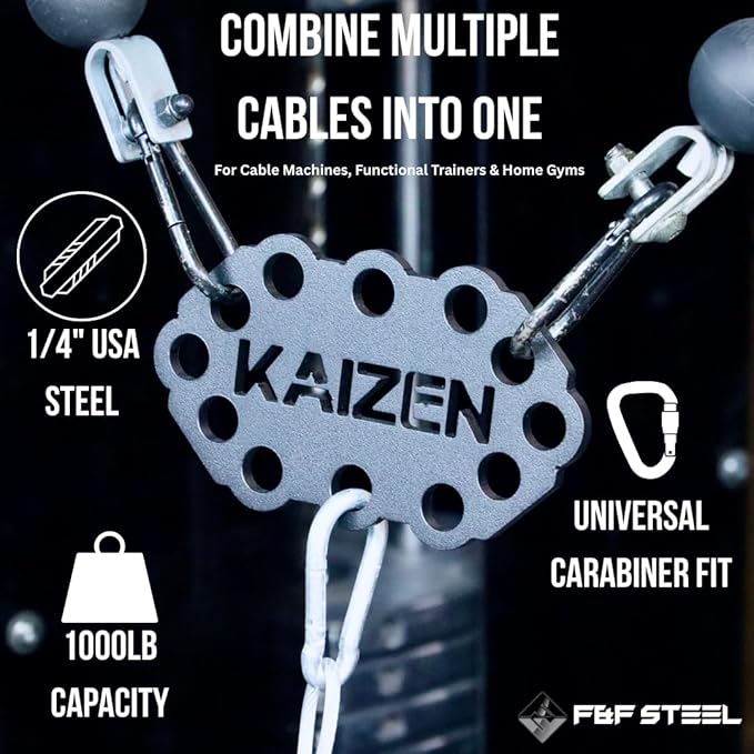 F&F STEEL Multi-Link - Cable Machine Attachment for Pulley Systems - Combine Multiple Cables in One