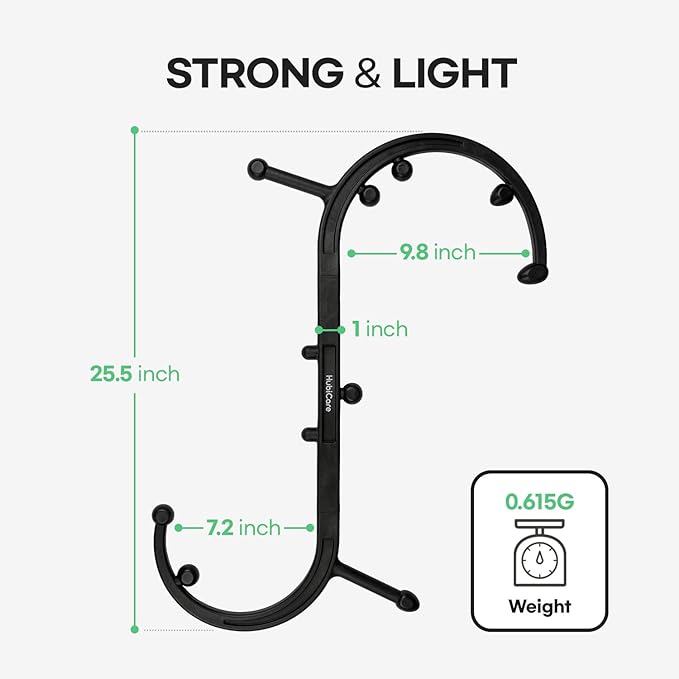 HuBDIC HubiCare Massage Stick, Trigger Point Cane, Body Deep Tissue, Handheld Back, Neck, Shoulder, Leg and Feet, Muscle Release Tool Self Massage Hook Cane for Women & Men (Black)