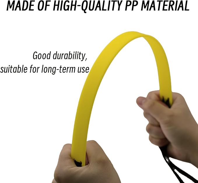 20ft Agility Ladder with Carry Bag & Straps – 12 Adjustable Rungs – Football, Soccer, Basketball Speed Training Equipment – Durable Footwork Drill Ladder for All Athletes (Yellow)