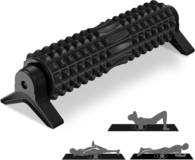 Trigger Point Foam Roller with Stand, 21 Inch Medium Density Foam Roller Long Back Roller Exercise Foam Roller for Physical Therapy, Muscles Deep Tissue, Pilates, Back Pain and Muscle Recovery(Black)