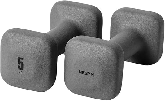 WeGym SafeGrip Dumbbells, Anti-Slip, Anti-Roll, Thick Handles, Free Weights, Square Dumbbells for Secure Workouts at Home, Weightlifting, and Personal Training