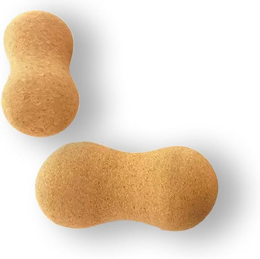 Massage Muscle Peanut Balls/High Density Natural Eco-Friendly/Foam Roller for Physical Therapy/NO Foam-Roller Yoga & Travel Friendly(2 + 3 Inch Peanut)