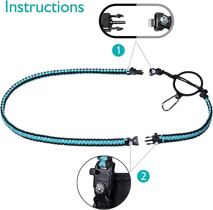 Wongeto Paracord Handle Carrier Holder with Shoulder Strap,Compatible with Hydro Flask Wide Mouth Water Bottles