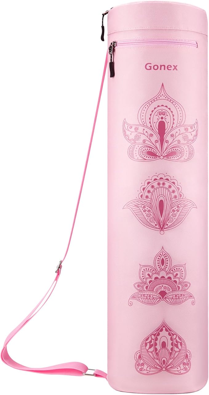 Gonex Yoga Mat Bag, Yoga Mat Carrier Full-Zip Exercise Yoga Mat Carry Bag for Women Men with 2 Multi-Functional Storage Cargo Pockets Extra Wide Adjustable Shoulder Strap