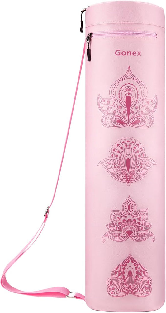 Gonex Yoga Mat Bag, Yoga Mat Carrier Full-Zip Exercise Yoga Mat Carry Bag for Women Men with 2 Multi-Functional Storage Cargo Pockets Extra Wide Adjustable Shoulder Strap