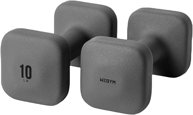 WeGym SafeGrip Dumbbells, Anti-Slip, Anti-Roll, Thick Handles, Free Weights, Square Dumbbells for Secure Workouts at Home, Weightlifting, and Personal Training