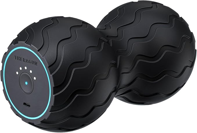 TheraGun Therabody WaveDuo - Ergonomically Contoured Foam Roller - Bluetooth Enabled Muscle Roller for Your Back, Neck & Spine with 5 Customizable Vibration Frequencies in Therabody App