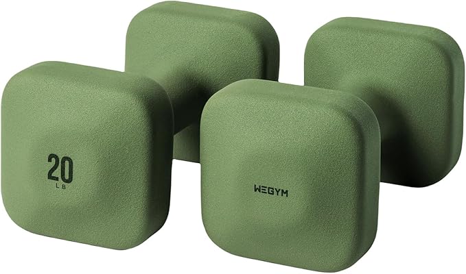 WeGym SafeGrip Dumbbells, Anti-Slip, Anti-Roll, Thick Handles, Free Weights, Square Dumbbells for Secure Workouts at Home, Weightlifting, and Personal Training
