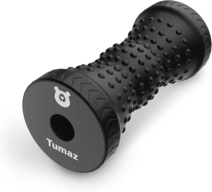 Tumaz Foot Roller for Plantar Fasciitis Relief，Foot Massage Roller for Alleviate Planter Fasciitis Pain,Arch Pain,Trigger Points & Deep Tissue, Portable - Reflexology Tool,Black