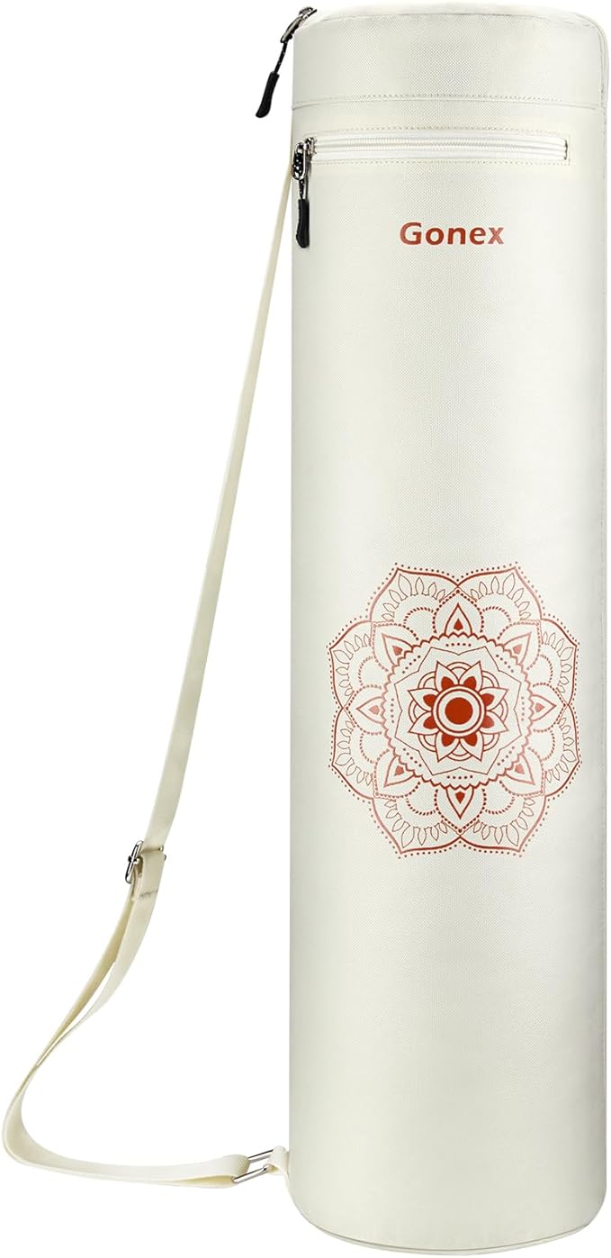 Gonex Yoga Mat Bag, Yoga Mat Carrier Full-Zip Exercise Yoga Mat Carry Bag for Women Men with 2 Multi-Functional Storage Cargo Pockets Extra Wide Adjustable Shoulder Strap