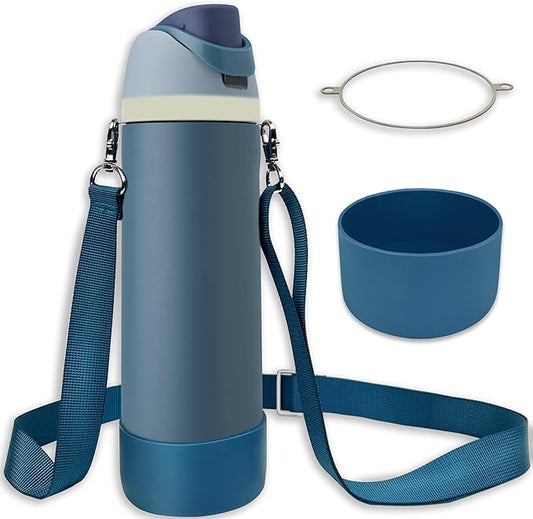 Silicone Boot Set for Owala Water Bottle 24 oz, 32 oz, 40 oz - Includes Non-Slip Sleeve, Shoulder Strap & Handle Strap, Perfect Owala Accessories, Fits Owala Tumbler, Owala FreeSip, Candy Coated