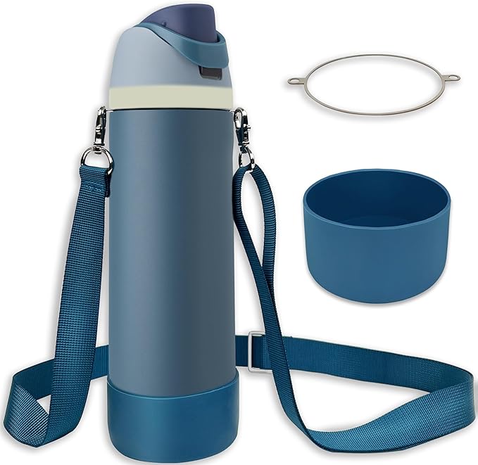 Silicone Boot Set for Owala Water Bottle 24 oz, 32 oz, 40 oz - Includes Non-Slip Sleeve, Shoulder Strap & Handle Strap, Perfect Owala Accessories, Fits Owala Tumbler, Owala FreeSip, Candy Coated
