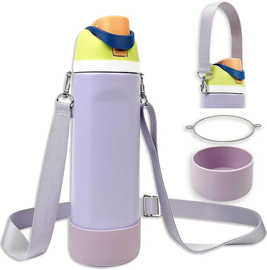 Silicone Boot Set for Owala Water Bottle 24 oz, 32 oz, 40 oz - Includes Non-Slip Sleeve, Shoulder Strap & Handle Strap, Perfect Owala Accessories, Fits Owala Tumbler, Owala FreeSip, Candy Coated