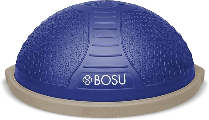 Bosu Half Ball Home Balance Exercise Trainer for Strength and Flexibility Workouts with Built to Last Burst Resistant Material and Hand Pump