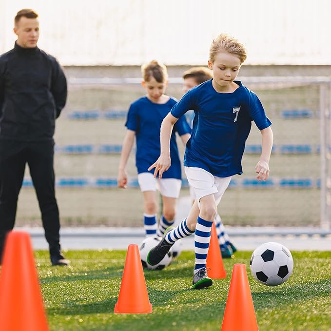 30 Pieces 9 Inch Traffic Cones Plastic Sport Agility Training Safety Cones Soccer Practice Equipment for Basketball Football Drills Exercise, Outdoor Activity and Events
