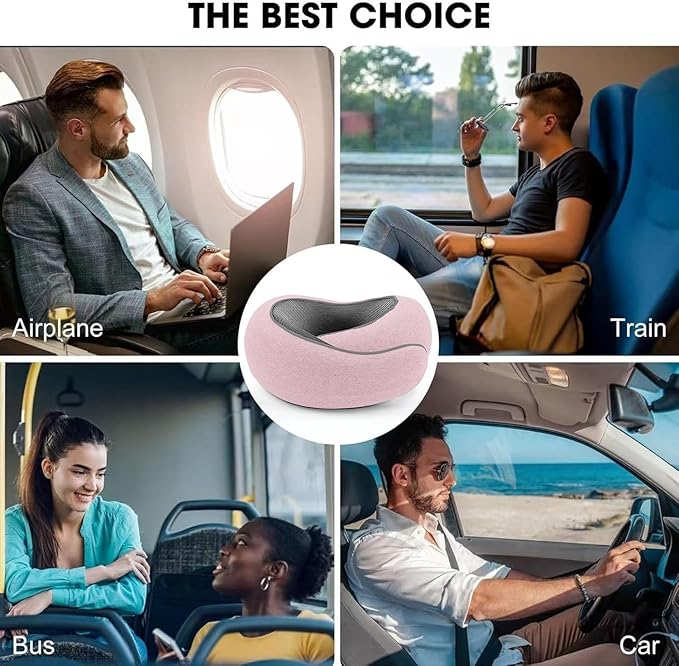 WEERSHUN Travel Pillows for Airplanes,2024 New Travel Pillow,Travel Neck Pillow Airplane Memory Foam Travel Pillow Neck Pillow for Traveling Suitable for Airplanes,Offices and Cars