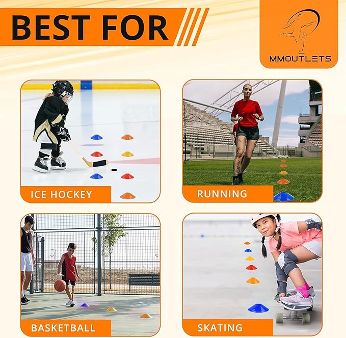 75/50/25 Pack, Pro-Grade Soccer Training Cones Set, Durable Agility Soccer Cones with Carry Bag & Strap Holder Ideal for Sports Training, Football, Soccer, Basketball- Trusted by Coaches & Athletes