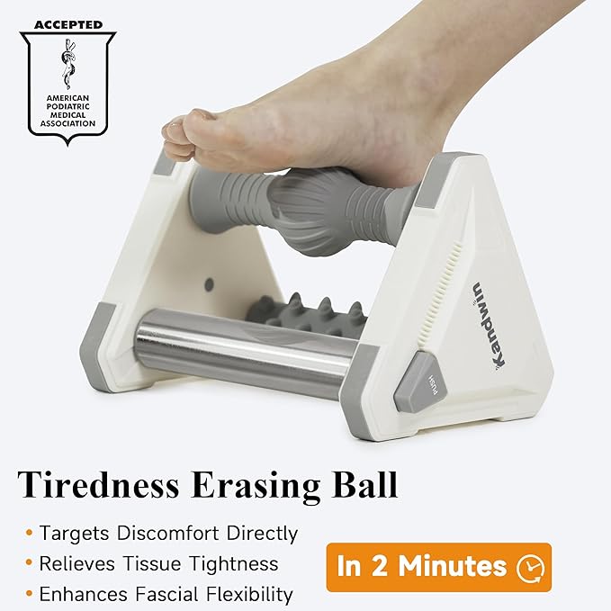 Icing Plantar Fasciitis Relief, Foot Massager for Circulation and Pain Relief, Reflexology Massage Tool with Ice Pack, Grey