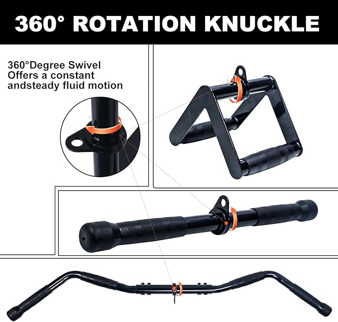 LAT Pulldown Attachments, Cable Machine Attachment Gym Accessories, Cable Attachments for Gym, Home Gym Accessories