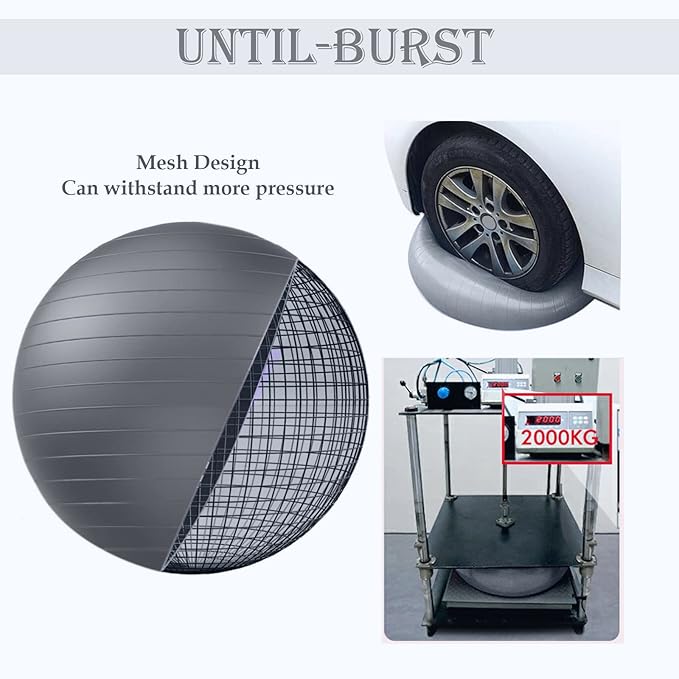 Soft Exercise Ball, Anti-Burst Yoga Ball Chair Supports 2200lbs, Stability Swiss Ball w/Pump for Pregnancy Birthing, Excersize, Workout, Fitness, Balance, Gym, Physio, Abs (Office & Home & School)