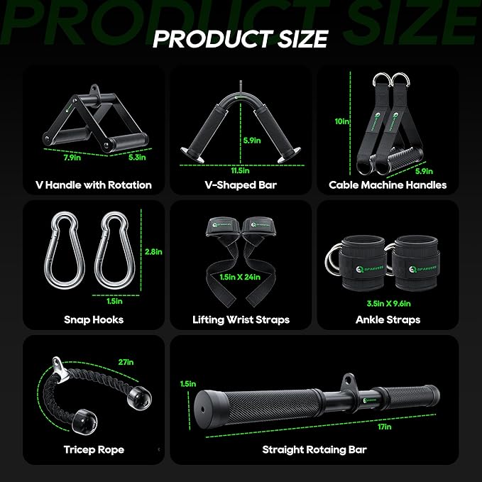 Cable Machine Attachment LAT Pulldown Attachments Cable Machine Accessories for Home Gym