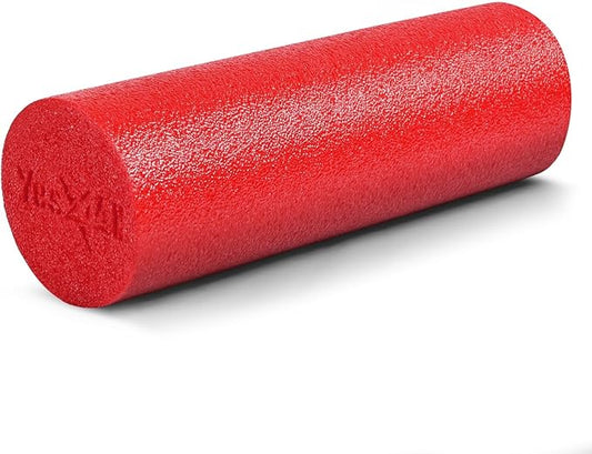 Yes4All Medium Firm Round PE Foam Roller 12, 18, 24, 36 Inches for Pilates, Yoga, Stretching, Balance & Core Exercises
