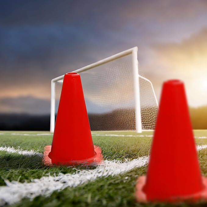 6in/9in/12in/28in Heavy Duty Agility Training Cones for Sports & Kids Coaching, Field Markers for Motorcycle, Bikes, Traffic, Basketball, Soccer Drills, Durable, Multipurpose, Adjustable