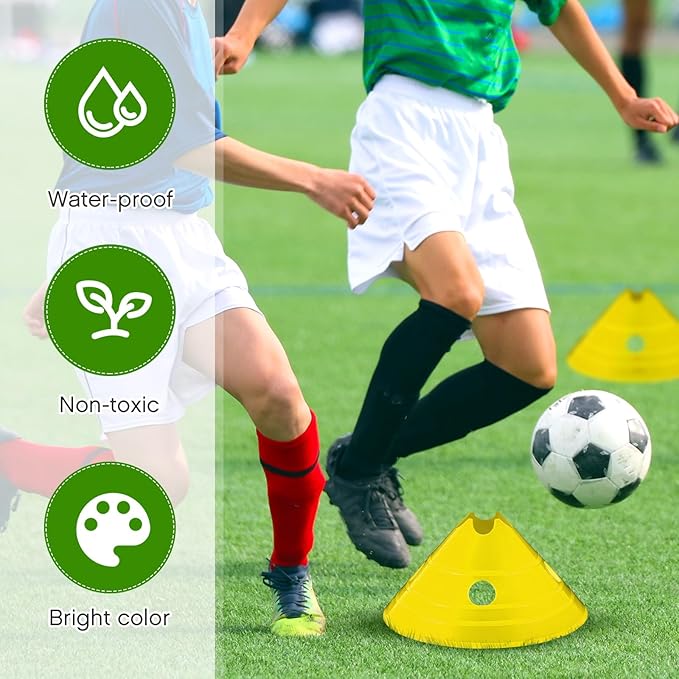 ShinyRelief Jumbo Disc Cones Jumbo Soccer Cones with Mesh Bag Giant Large Agility for Soccer Training Adult Sports