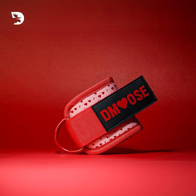 DMoose Ankle Strap for Cable Machine - One Size Fit with Premium Padding, Workout Kickback Ankle Cuffs, Ankle Bands for Working Out, Booty Workouts, Leg Extension, Hip Abductors & Lower Body Exercises