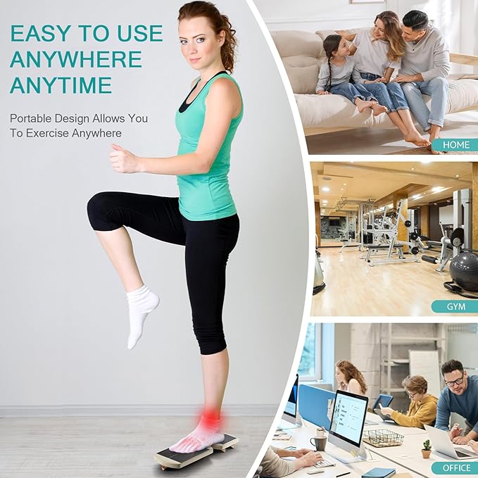 Ankle Foot Strengthener, Sprain Exerciser, Single Leg Balance Board for Stability Training, Posture Corrector, Home Gym Fitness Equipment