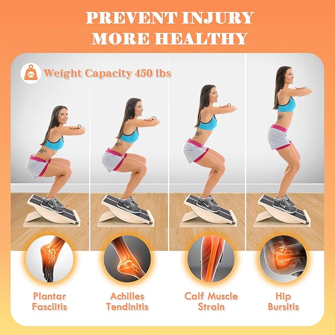 Professional Slant Board, Adjustable Incline Board and Calf Stretcher, Slant Board for Calf Stretching, Calf Stretch Board