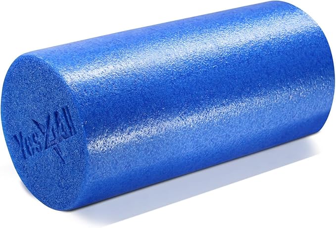 Yes4All Medium Firm Round PE Foam Roller 12, 18, 24, 36 Inches for Pilates, Yoga, Stretching, Balance & Core Exercises