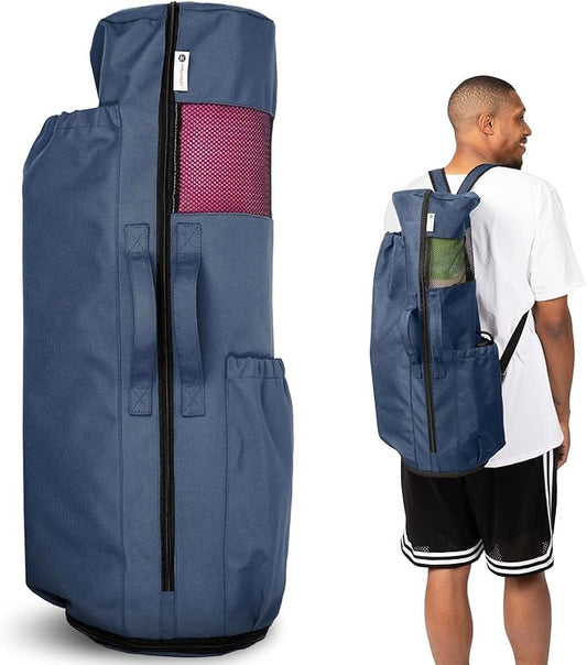 MAGNILAY Yoga Mat Bag - for Women and Men, Yoga Bag with Pockets and Adjustable Strap, Yoga Mat Carrier, Fits Mats Blocks and Yoga Accessories for Workouts, (32”L x 9” Diameter)