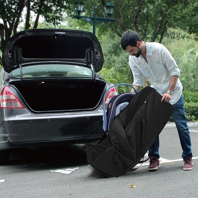 COOLBEBE 42" Sports Duffle Bag - 150L Extra Large Travel Duffel Luggage Bag with Upgrade Zipper, Sturdy & Water Resistant, Black