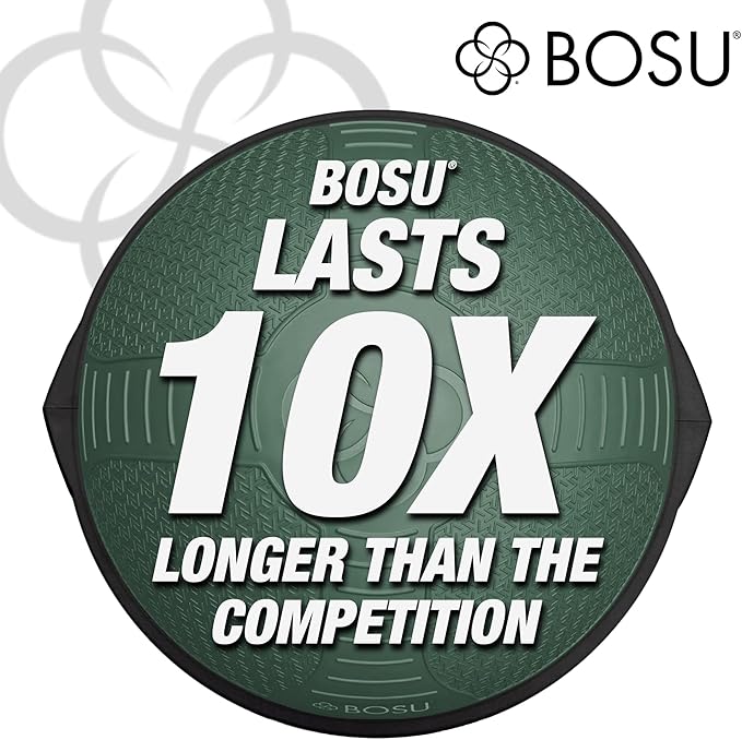 Bosu Half Ball Home Balance Exercise Trainer for Strength and Flexibility Workouts with Built to Last Burst Resistant Material and Hand Pump