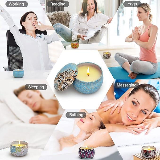 Candles, Candles Gifts for Women, 12 Pack Scented Candles, Soy Candles, Valentines Day Gifts for Women, Stress Relief & Body Relax, Ideal Gifts for Women Birthday, Mothers Day Gifts for Mom