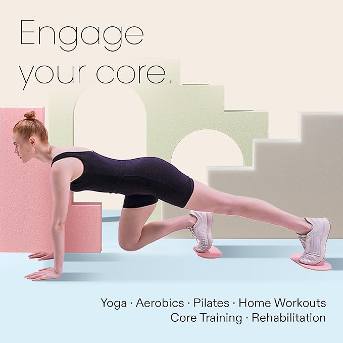 Bala Capsule Sliders for Working Out, Core Workout Sliders - Floor Exercise Sliders & Fitness Gliders for Squats, Lunges, & Push-up Variations - Strength Slides for Yoga, Pilates & Aerobics