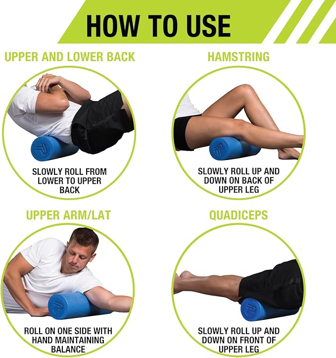 Pro-Tec Athletics Foam Rollers, Deep Tissue Massage Roller for Muscle Recovery and Physical Therapy, Durable Hollow Core
