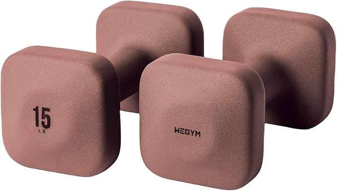 WeGym SafeGrip Dumbbells, Anti-Slip, Anti-Roll, Thick Handles, Free Weights, Square Dumbbells for Secure Workouts at Home, Weightlifting, and Personal Training