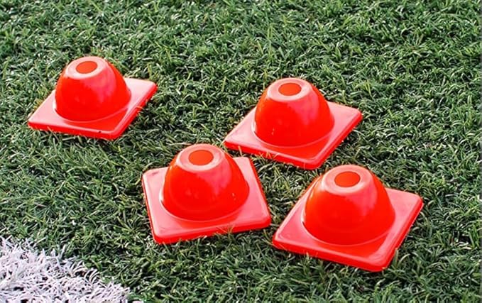 2 inches Heavy Duty Agility Training Cones for Sports & Kids Coaching, Field Markers for Motorcycle, Bikes, Traffic, Basketball, Soccer Drills, Durable, Multipurpose, Adjustable