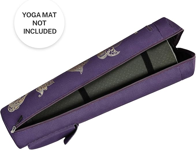 Gonex Yoga Mat Bag, Yoga Mat Carrier Full-Zip Exercise Yoga Mat Carry Bag for Women Men with 2 Multi-Functional Storage Cargo Pockets Extra Wide Adjustable Shoulder Strap