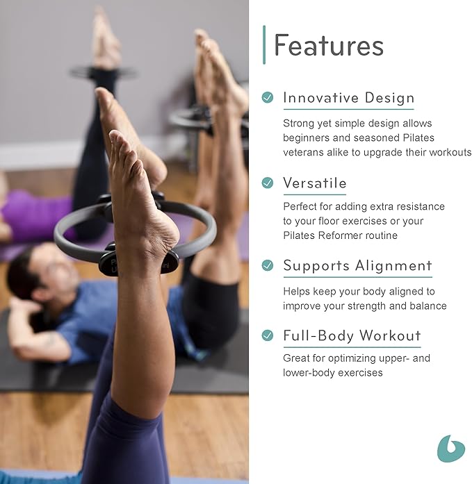 Balanced Body Ultra-Fit Circle Pilates Ring, Body Ring, Great Exercisers for Legs, Fitness Circle, Thigh Exercise, Pilates Circle, Pilate Ring Fitness Equipment for Home or Studio