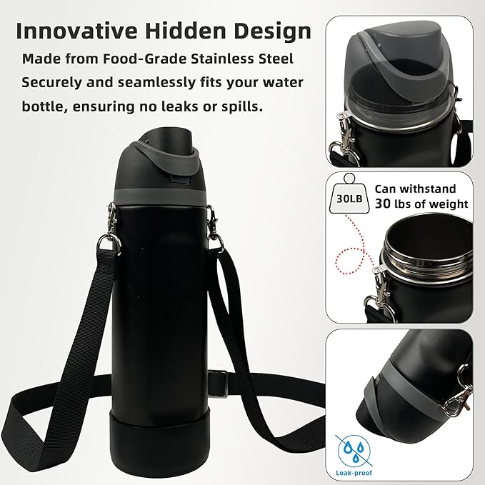 Silicone Boot Set for Owala Water Bottle 24 oz, 32 oz, 40 oz - Includes Non-Slip Sleeve, Shoulder Strap & Handle Strap, Perfect Owala Accessories, Fits Owala Tumbler, Owala FreeSip, Candy Coated