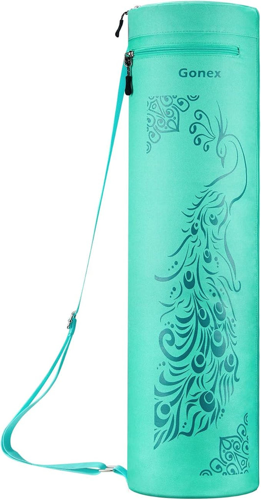 Gonex Yoga Mat Bag, Yoga Mat Carrier Full-Zip Exercise Yoga Mat Carry Bag for Women Men with 2 Multi-Functional Storage Cargo Pockets Extra Wide Adjustable Shoulder Strap