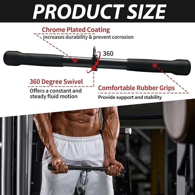 LAT Pulldown Attachments, Cable Machine Attachment Gym Accessories, Cable Attachments for Gym, Home Gym Accessories