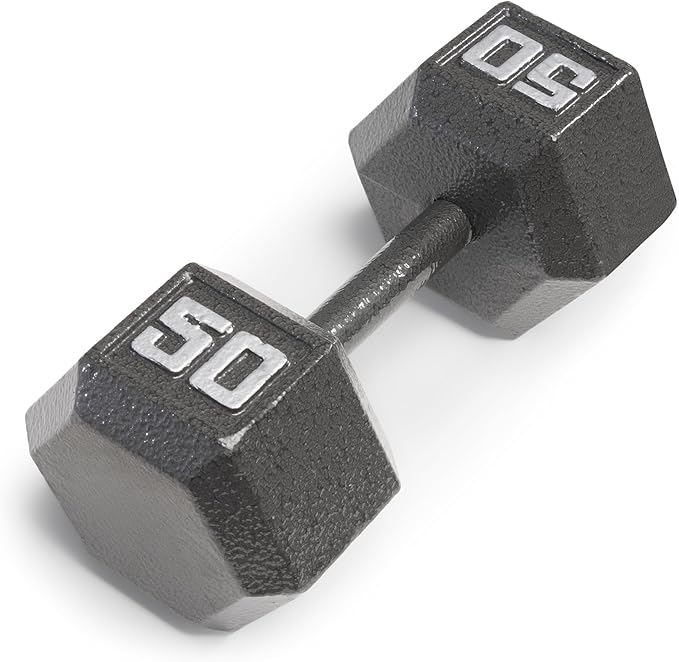 Marcy Cast Iron Hex Dumbbells Collection - Available size from 3-lb to 100-lb, SOLD INDIVIDUALLY